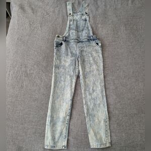 Kids Acid Wash Denim Overalls